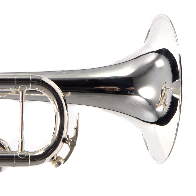 King Model 1117SP Marching Bb Trumpet in Silver Plate SN 659931 EXCELLENT- for sale at BrassAndWinds.com