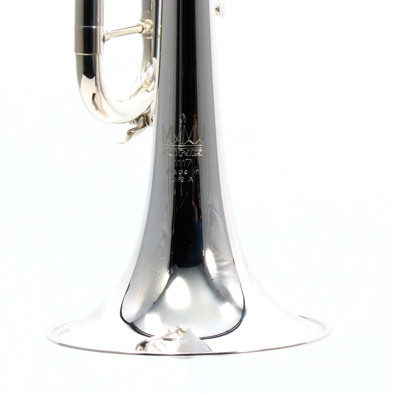 King Model 1117SP Marching Bb Trumpet in Silver Plate SN 660073 EXCELLENT- for sale at BrassAndWinds.com