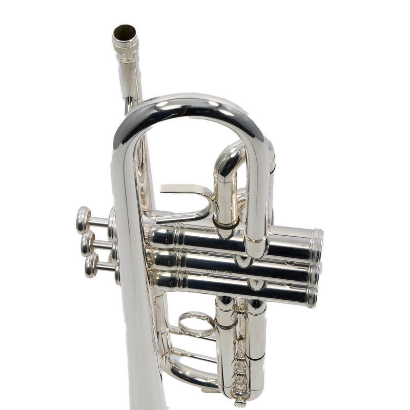 King Model 1117SP Marching Bb Trumpet in Silver Plate SN 660073 EXCELLENT- for sale at BrassAndWinds.com