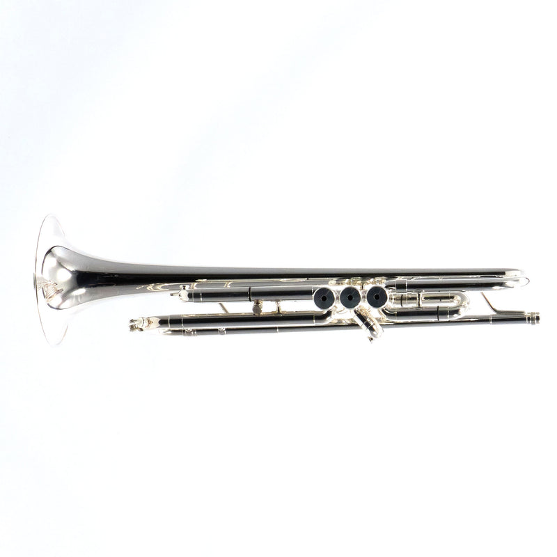 King Model 1117SP Marching Bb Trumpet in Silver Plate SN 660073 EXCELLENT- for sale at BrassAndWinds.com