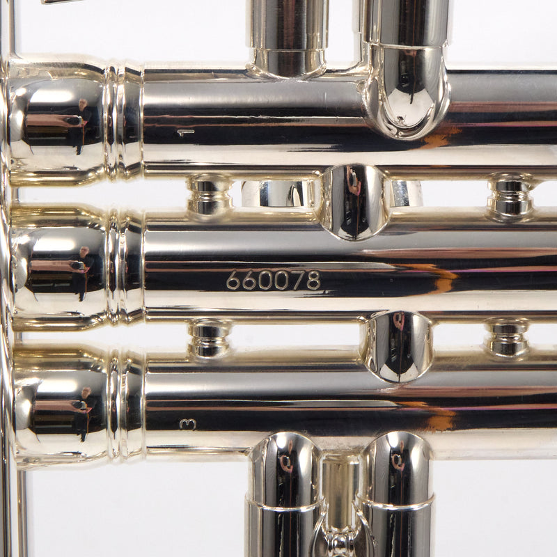 King Model 1117SP Marching Bb Trumpet in Silver Plate SN 660078 EXCELLENT- for sale at BrassAndWinds.com
