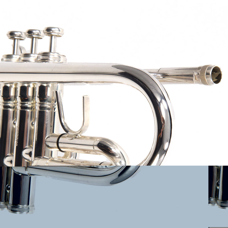 King Model 1117SP Marching Bb Trumpet in Silver Plate SN 660078 EXCELLENT- for sale at BrassAndWinds.com