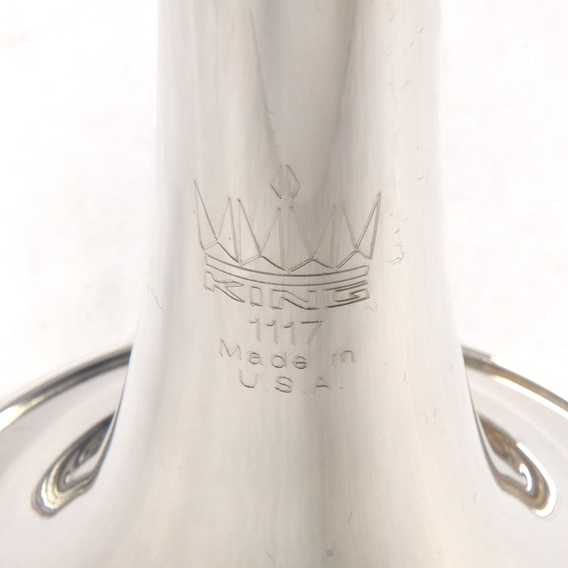 King Model 1117SP Marching Bb Trumpet in Silver Plate SN 660078 EXCELLENT- for sale at BrassAndWinds.com