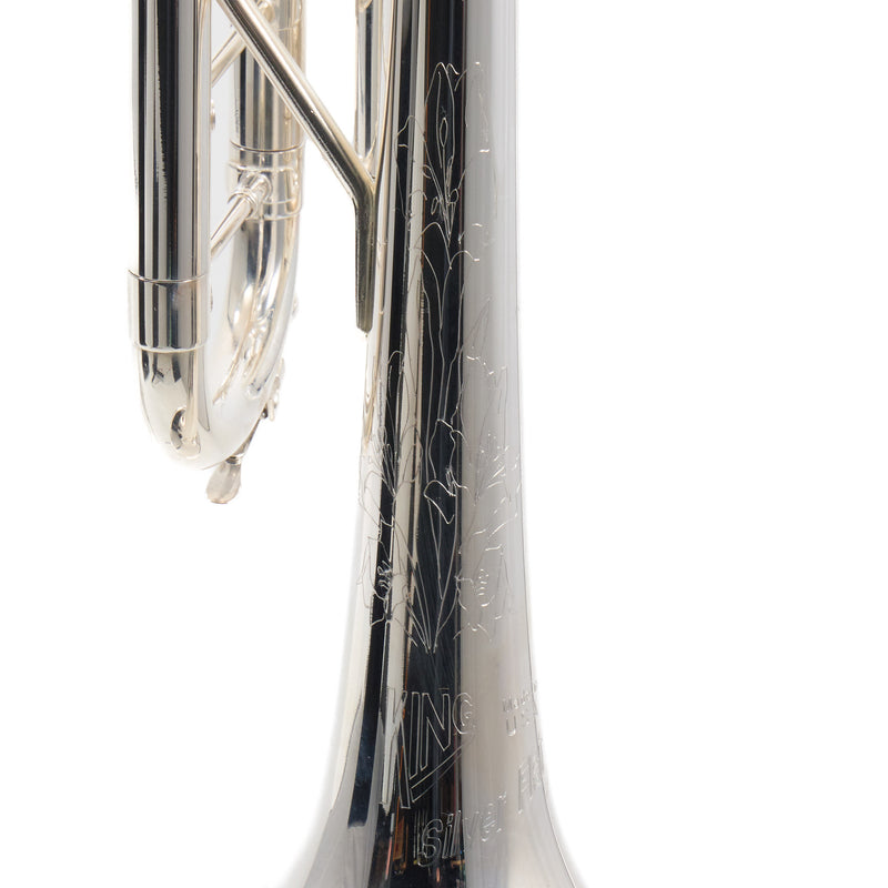 King Model 2055T 'Silver Flair' Intermediate Bb Trumpet SN 659620 OPEN BOX