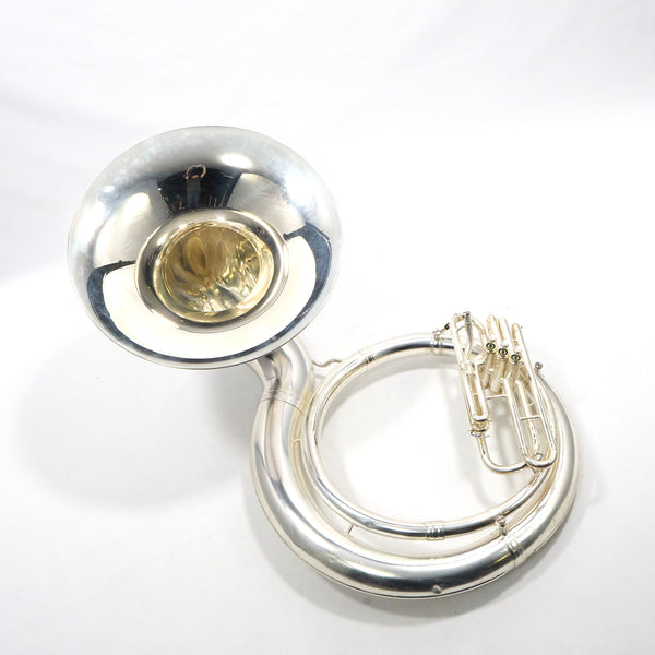 King Model 2350WSB Intermediate Brass Sousaphone SN 632646 SATIN SILVER- for sale at BrassAndWinds.com