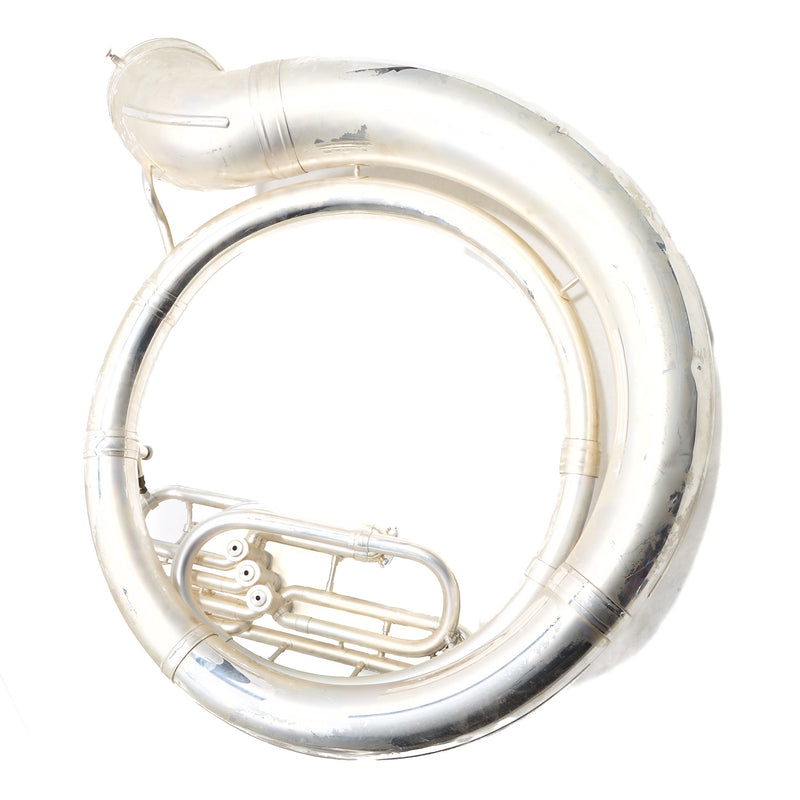 King Model 2350WSP Brass Sousaphone in Silver Plate SN 636188 EXCELLENT