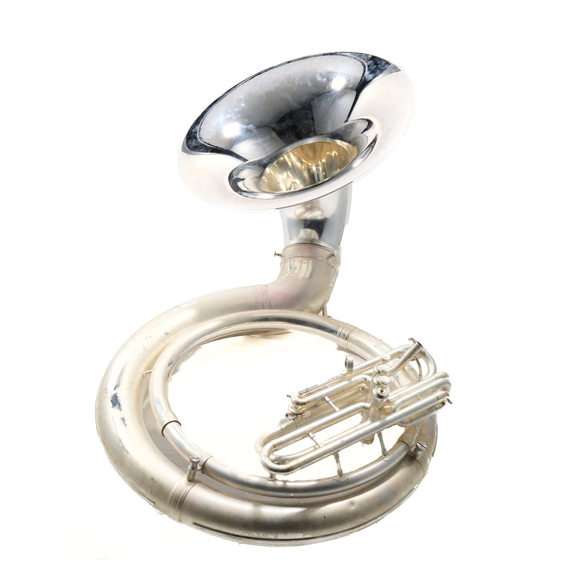 King Model 2350WSP Brass Sousaphone in Silver Plate SN 636188 EXCELLENT