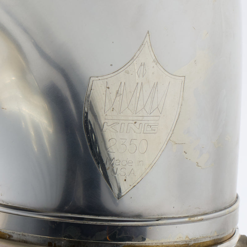 King Model 2350WSP Brass Sousaphone in Silver Plate SN 636188 EXCELLENT