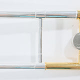 King Model 3BSGX Trombone - Solid Silver Bell/Gold Highlights SN 626381 OPEN BOX- for sale at BrassAndWinds.com