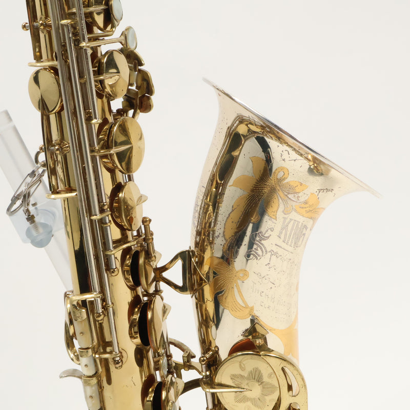King Super 20 'Silversonic' Tenor Saxophone with Full Pearls SN 298175 RARE- for sale at BrassAndWinds.com