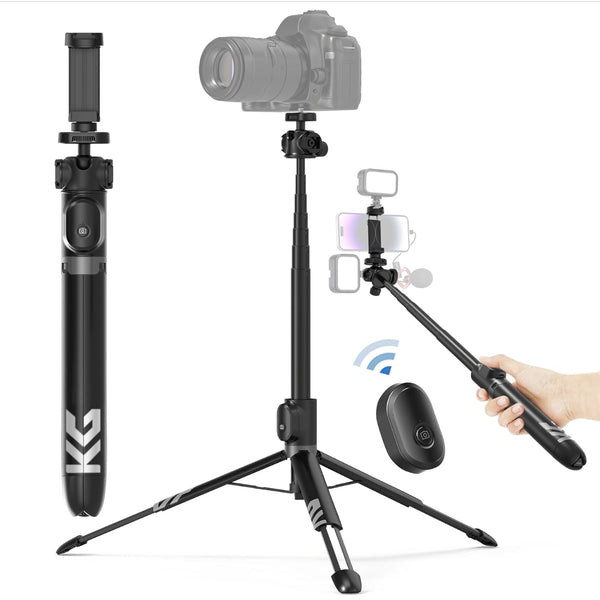 KraftGeek Model OTH-AB216MAX-BK 58" Tripod Stand for Phone/Tablet BRAND NEW- for sale at BrassAndWinds.com