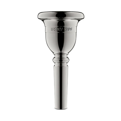 Laskey 31PF Olka Signature Tuba Mouthpiece - American Shank, Silver Plate