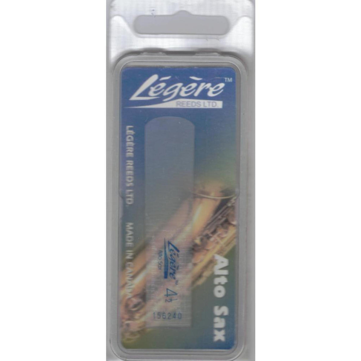 Legere L321805 Synthetic Alto Saxophone Reed Strength 4.5
