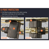 Protec Model L226SP (Bb & C) Trumpet Valve Guard - Leather, 6 Point
