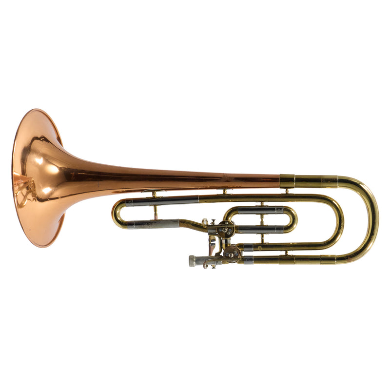 Reynolds Contempora Dual Trigger Bass Trombone with Copper Bell SN 71804 VERY GOOD- for sale at BrassAndWinds.com