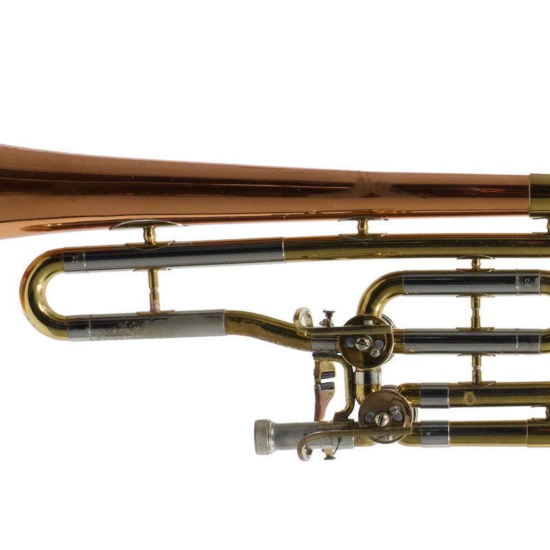 Reynolds Contempora Dual Trigger Bass Trombone with Copper Bell SN 71804 VERY GOOD- for sale at BrassAndWinds.com