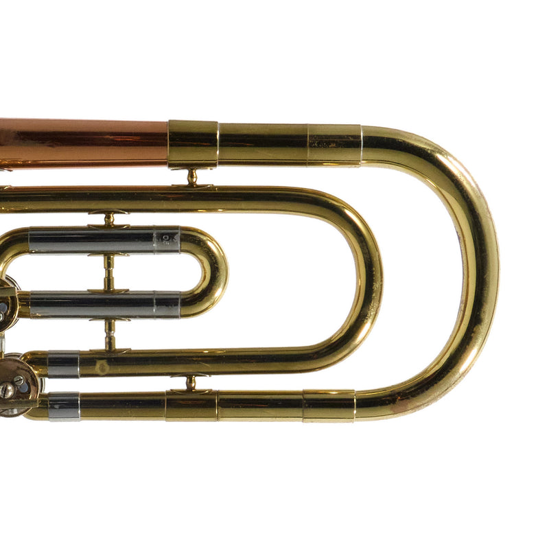 Reynolds Contempora Dual Trigger Bass Trombone with Copper Bell SN 71804 VERY GOOD- for sale at BrassAndWinds.com