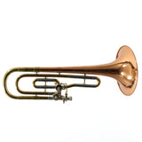 Reynolds Contempora Dual Trigger Bass Trombone with Copper Bell SN 71804 VERY GOOD- for sale at BrassAndWinds.com