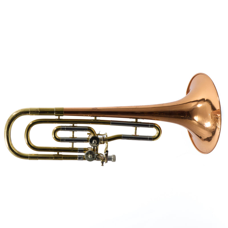 Reynolds Contempora Dual Trigger Bass Trombone with Copper Bell SN 71804 VERY GOOD- for sale at BrassAndWinds.com