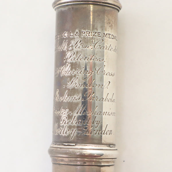 Rudall Rose and Carte Solid Silver Handmade Flute HISTORIC COLLECTION