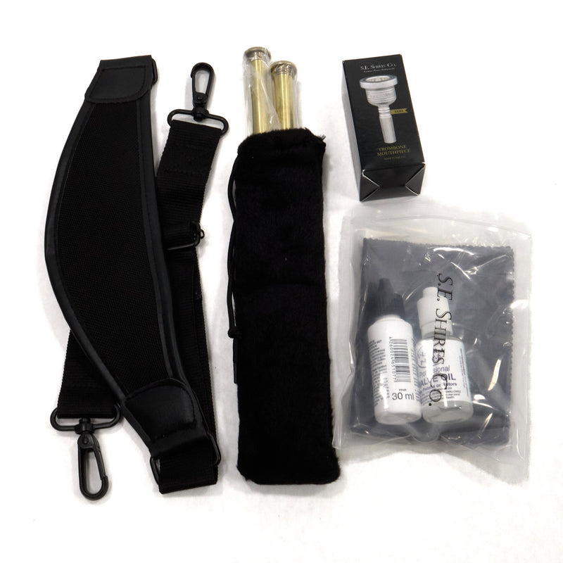S.E. Shires Model Q30YR Q-Series Tenor Trombone with Rotary Valve SN Q16602 EXCELLENT- for sale at BrassAndWinds.com