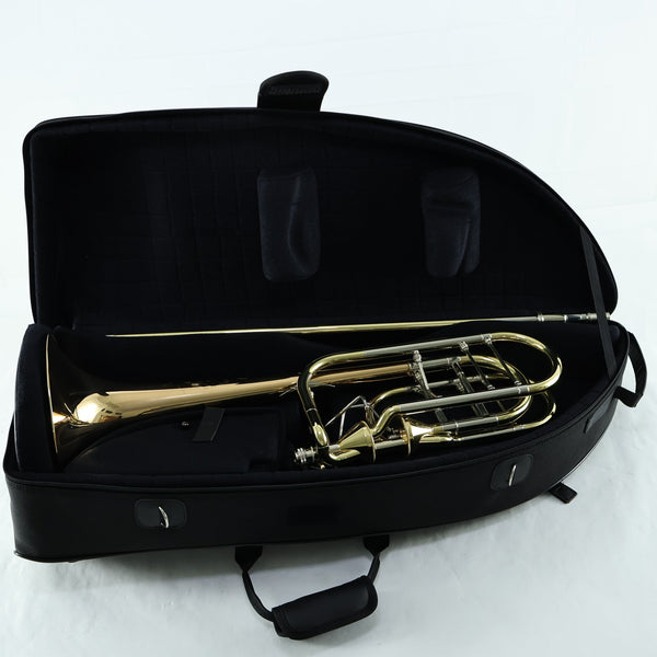 S.E. Shires Model Q36GA Q-Series Bass Trombone Dual Axial Flow Valves MINT CONDITION- for sale at BrassAndWinds.com