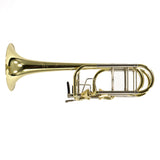 S.E. Shires Model Q36YA Q-Series Bass Trombone with Dual Axial Flow Valves MINT CONDITION- for sale at BrassAndWinds.com