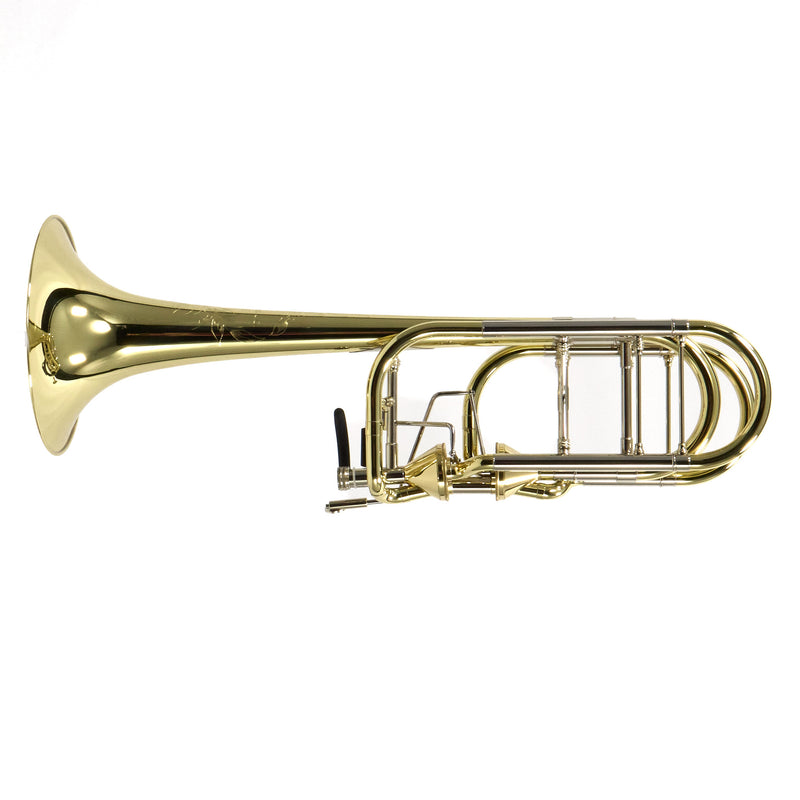 S.E. Shires Model Q36YA Q-Series Bass Trombone with Dual Axial Flow Valves MINT CONDITION- for sale at BrassAndWinds.com