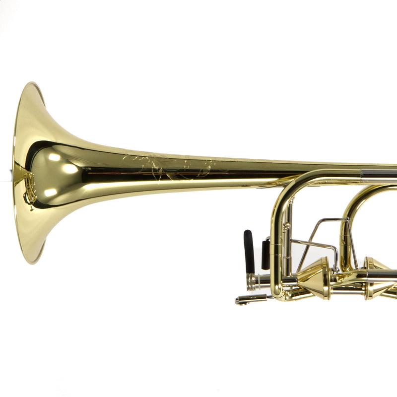 S.E. Shires Model Q36YA Q-Series Bass Trombone with Dual Axial Flow Valves MINT CONDITION- for sale at BrassAndWinds.com