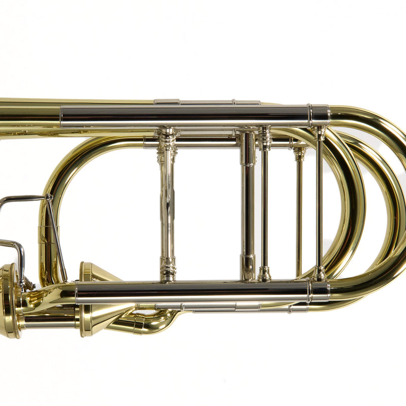 S.E. Shires Model Q36YA Q-Series Bass Trombone with Dual Axial Flow Valves MINT CONDITION- for sale at BrassAndWinds.com