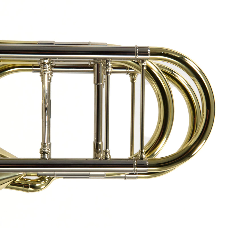 S.E. Shires Model Q36YA Q-Series Bass Trombone with Dual Axial Flow Valves MINT CONDITION- for sale at BrassAndWinds.com
