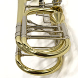 S.E. Shires Model Q36YA Q-Series Bass Trombone with Dual Axial Flow Valves MINT CONDITION- for sale at BrassAndWinds.com
