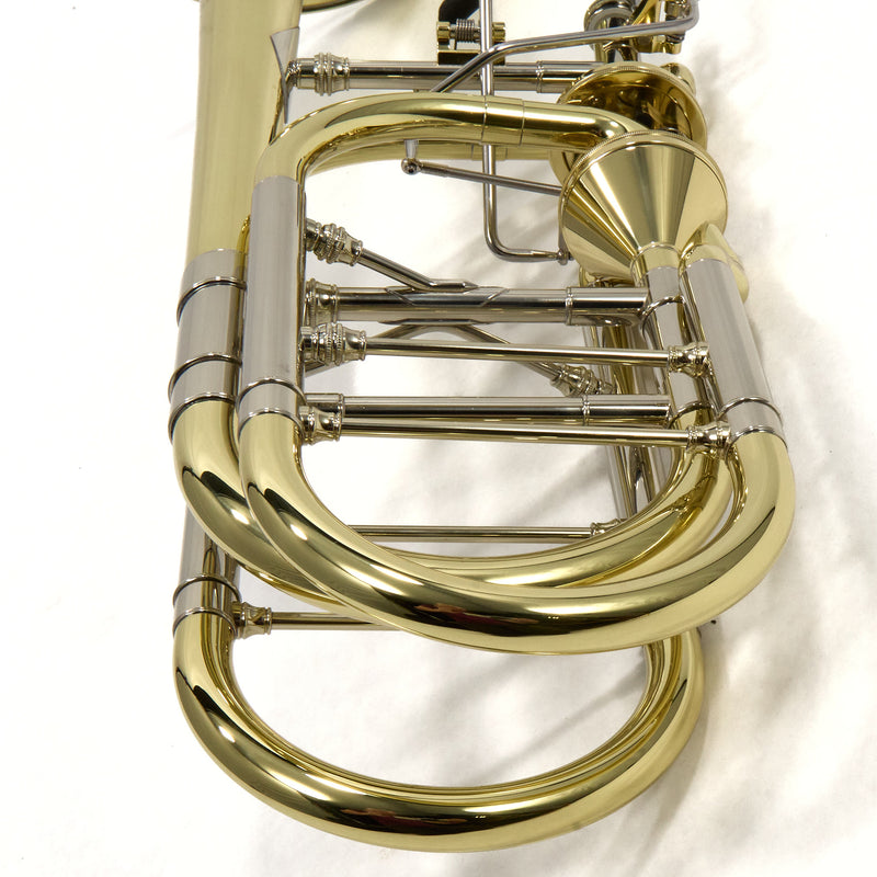 S.E. Shires Model Q36YA Q-Series Bass Trombone with Dual Axial Flow Valves MINT CONDITION- for sale at BrassAndWinds.com