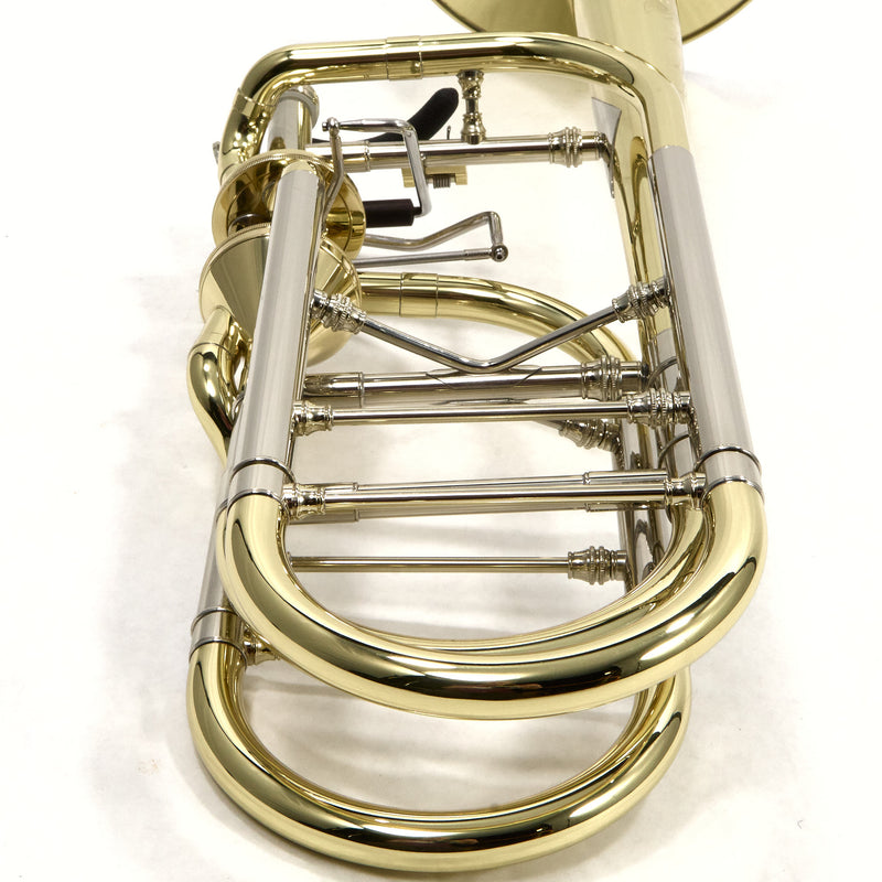 S.E. Shires Model Q36YA Q-Series Bass Trombone with Dual Axial Flow Valves MINT CONDITION- for sale at BrassAndWinds.com