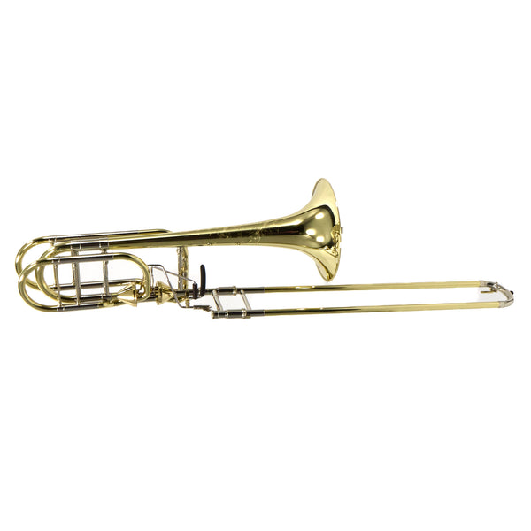 S.E. Shires Model Q36YA Q-Series Bass Trombone with Dual Axial Flow Valves MINT CONDITION- for sale at BrassAndWinds.com