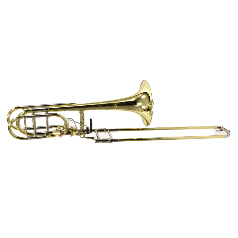 S.E. Shires Model Q36YA Q-Series Bass Trombone with Dual Axial Flow Valves MINT CONDITION- for sale at BrassAndWinds.com