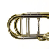 S.E. Shires Model Q36YA Q-Series Bass Trombone with Dual Axial Flow Valves MINT CONDITION- for sale at BrassAndWinds.com