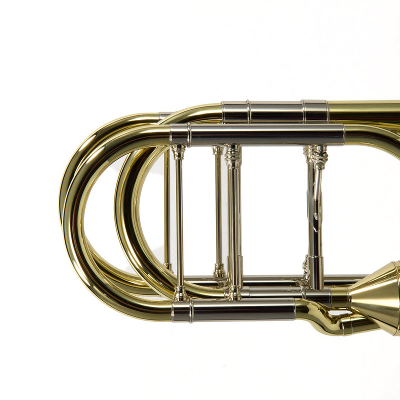 S.E. Shires Model Q36YA Q-Series Bass Trombone with Dual Axial Flow Valves MINT CONDITION- for sale at BrassAndWinds.com