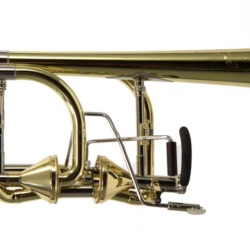 S.E. Shires Model Q36YA Q-Series Bass Trombone with Dual Axial Flow Valves MINT CONDITION- for sale at BrassAndWinds.com