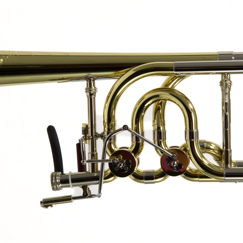 S.E. Shires Model STBQ36YR Q-Series Bass Trombone Dual Rotary Valves MINT CONDITION- for sale at BrassAndWinds.com