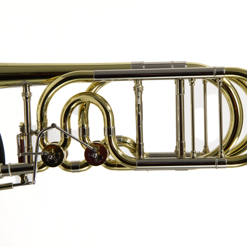 S.E. Shires Model STBQ36YR Q-Series Bass Trombone Dual Rotary Valves MINT CONDITION- for sale at BrassAndWinds.com