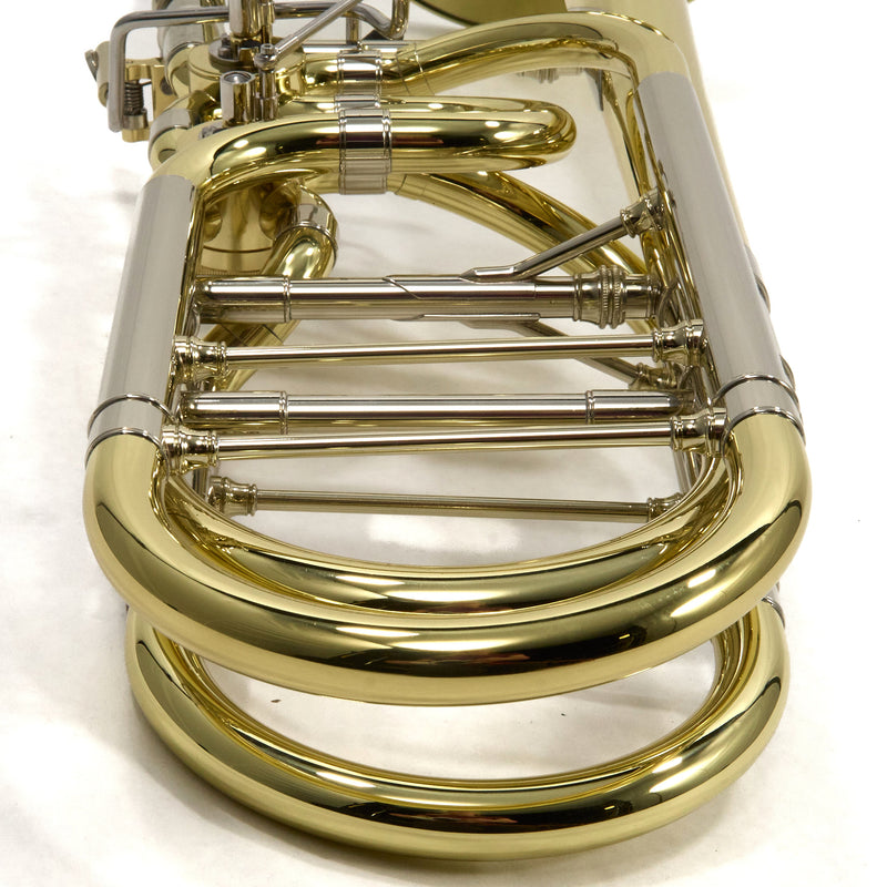 S.E. Shires Model STBQ36YR Q-Series Bass Trombone Dual Rotary Valves MINT CONDITION- for sale at BrassAndWinds.com