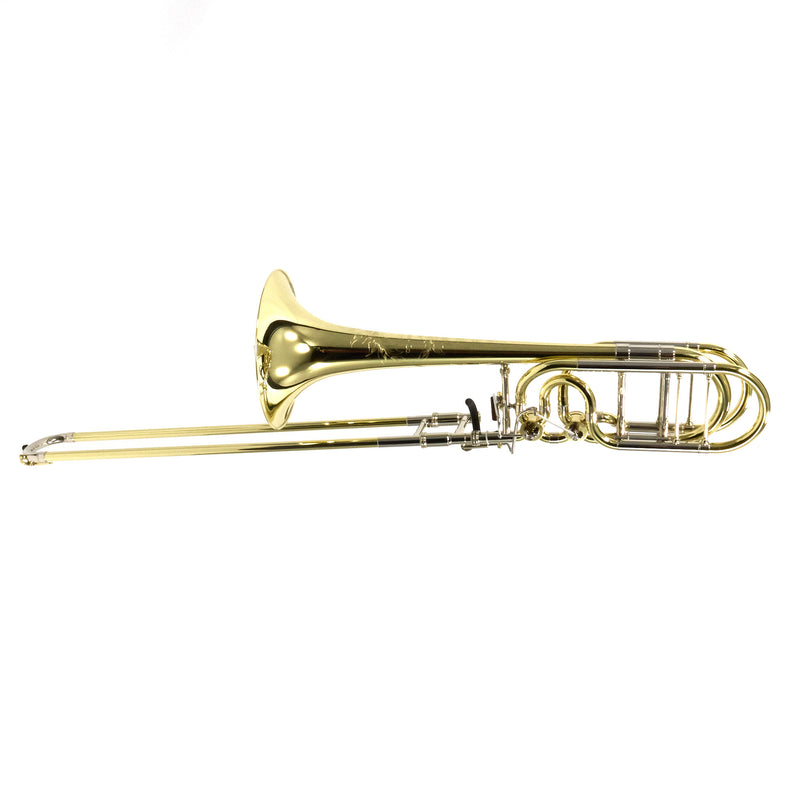 S.E. Shires Model STBQ36YR Q-Series Bass Trombone Dual Rotary Valves MINT CONDITION- for sale at BrassAndWinds.com