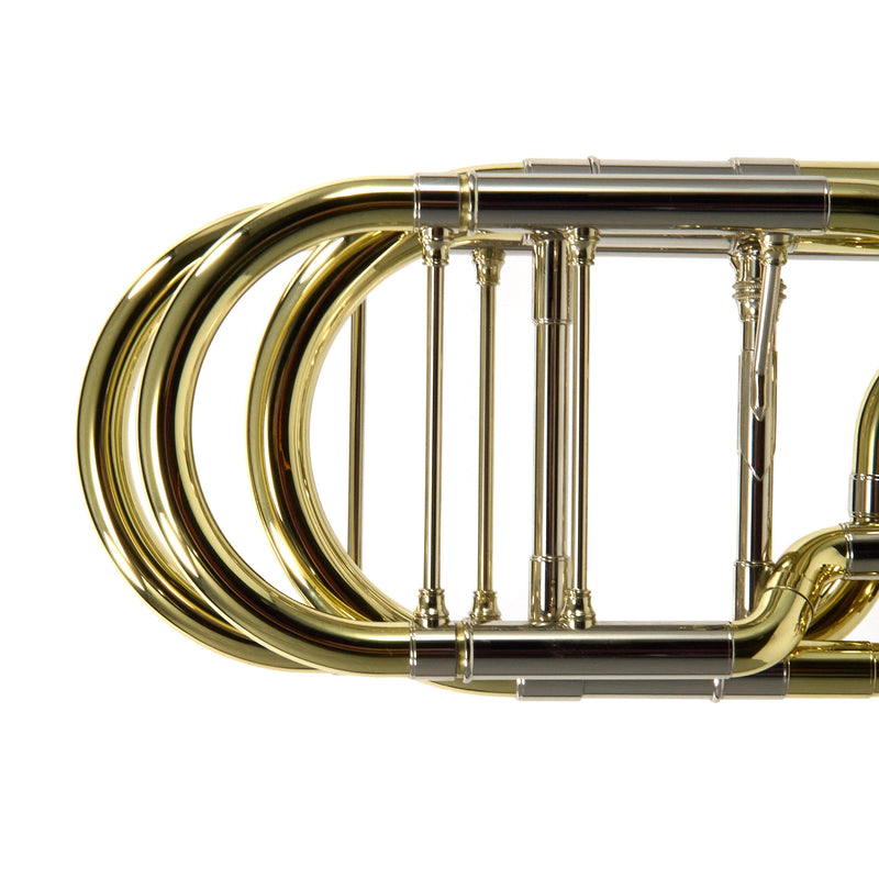 S.E. Shires Model STBQ36YR Q-Series Bass Trombone Dual Rotary Valves MINT CONDITION- for sale at BrassAndWinds.com
