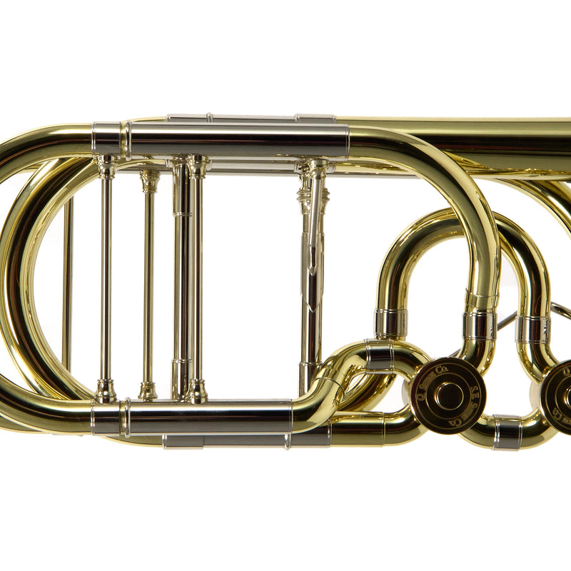 S.E. Shires Model STBQ36YR Q-Series Bass Trombone Dual Rotary Valves MINT CONDITION- for sale at BrassAndWinds.com