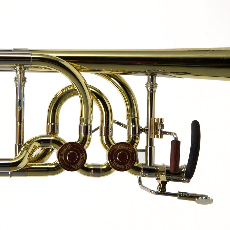 S.E. Shires Model STBQ36YR Q-Series Bass Trombone Dual Rotary Valves MINT CONDITION- for sale at BrassAndWinds.com
