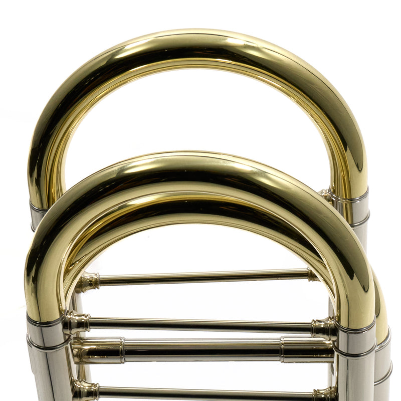 S.E. Shires Model STBQ36YR Q-Series Bass Trombone Dual Rotary Valves SN Q8914 NICE- for sale at BrassAndWinds.com