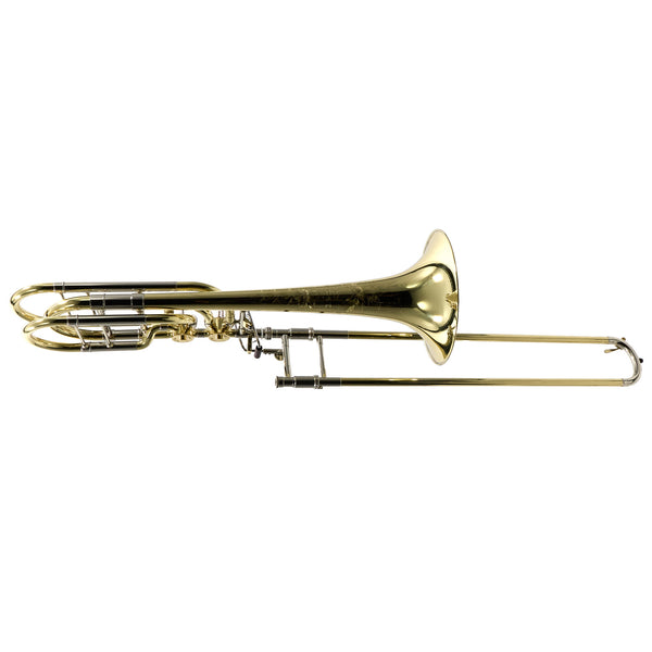 S.E. Shires Model STBQ36YR Q-Series Bass Trombone Dual Rotary Valves SN Q8914 NICE- for sale at BrassAndWinds.com