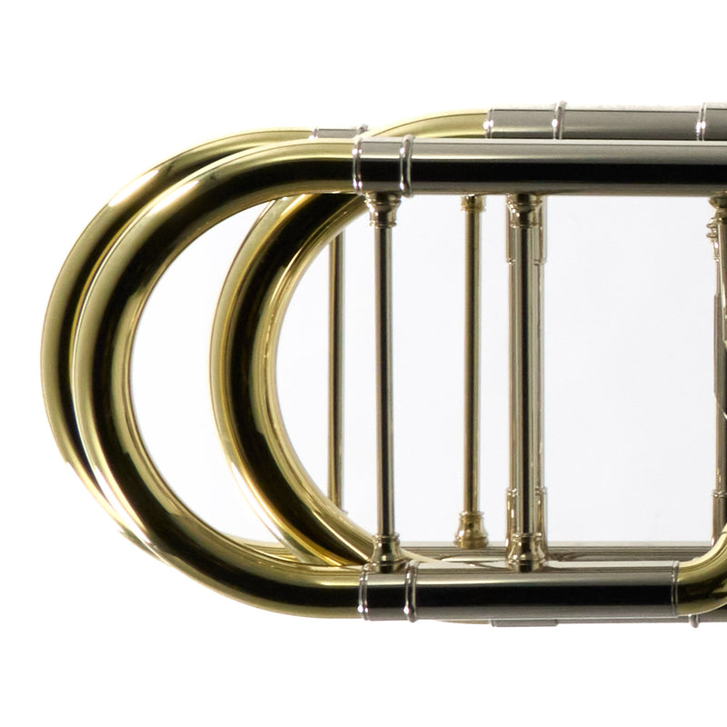S.E. Shires Model STBQ36YR Q-Series Bass Trombone Dual Rotary Valves SN Q8914 NICE- for sale at BrassAndWinds.com