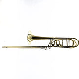 S.E. Shires Model STBQ36YR Q-Series Bass Trombone Dual Rotary Valves SN Q8914 NICE- for sale at BrassAndWinds.com